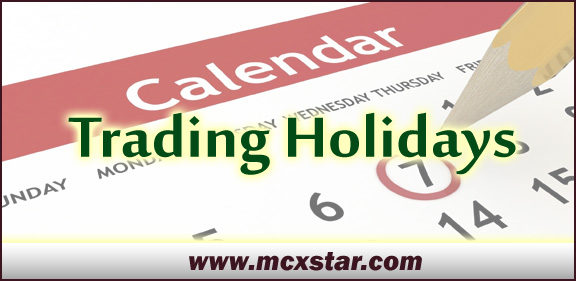 trading holidays in mcx